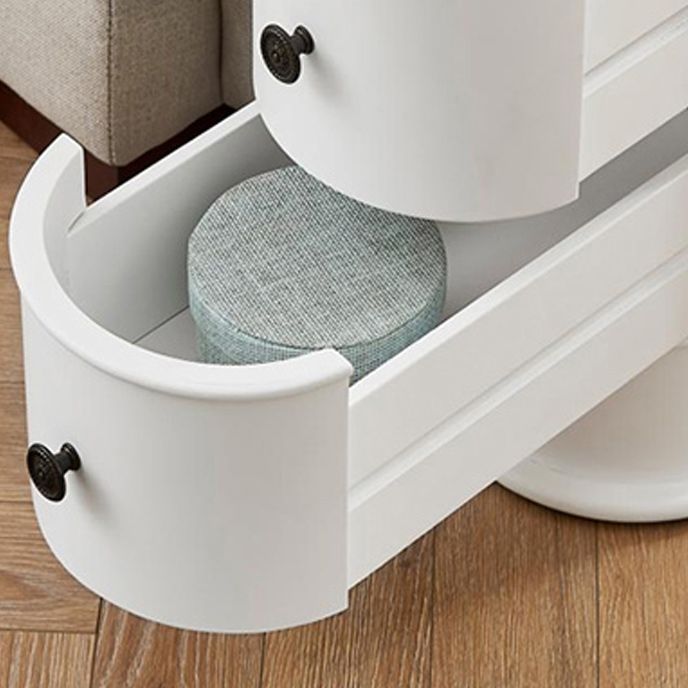 2-Drawer Wood Side Table North European Geometric Corner Table