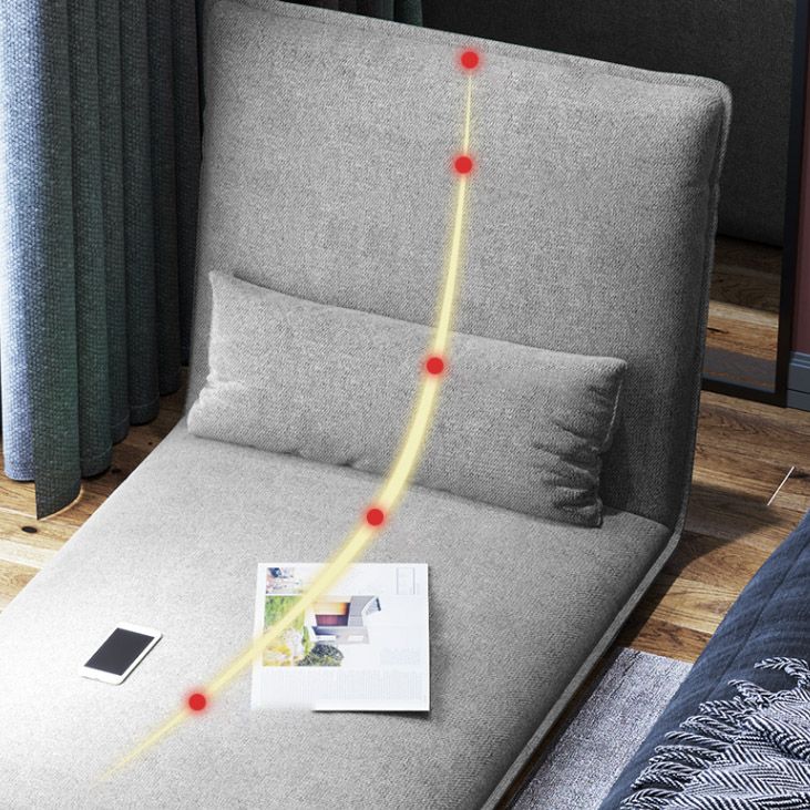 Frame metallico 25,59 "sedia reclinabile in pelle di colore polpa di colore reclinabile ad ampio standard