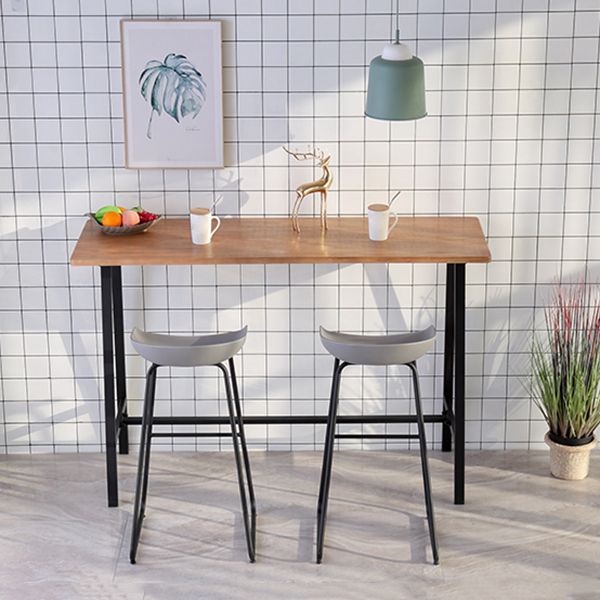 Juego de mesa de bar Glam para interiores, juego de mostrador con caballete de madera maciza de 1/2/3/5 piezas en color natural