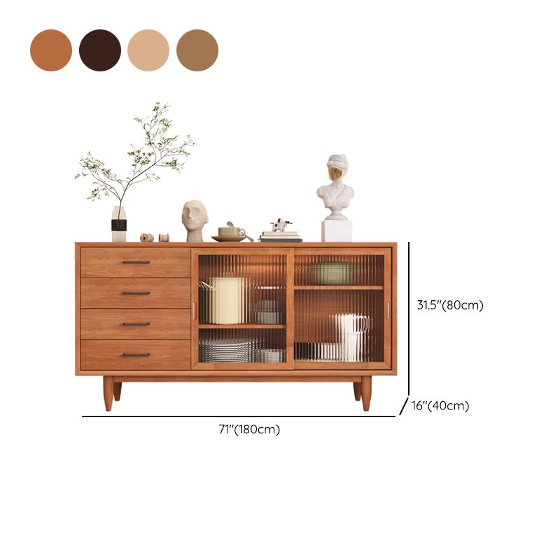 Mid-Century Modern Solid Wood Accent Cabinet with Glass Door Clearhalo 'Cabinets & Chests' 'cabinets_chests' 'furn' 'furn_cabinets_chests' 'Furniture' 'Living Room Furniture' 1200x1200_4f40dba5-d665-4567-9adf-99ce48ef8c3d