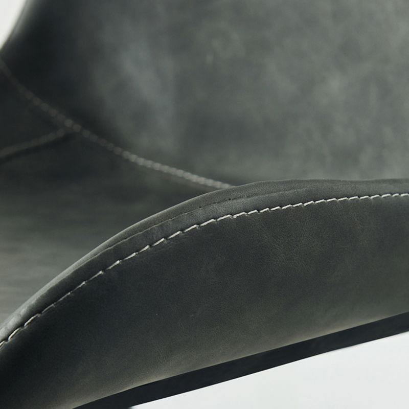 Modern Leather Side Chair Matte Finish Solid Back Dining Chair (Set of 2) Clearhalo ' kitchen&dining_furn' 'Dining Chairs' 'Dining Tables & Seating' 'dining_chair' 'furn' 'furn_dining_chair' 'Furniture' 'furniture_dining_chair' 'Kitchen & Dining Furniture' 'kitchen' 1200x1200_4f4158d4-86c6-4e40-b874-cabee99fc5f5