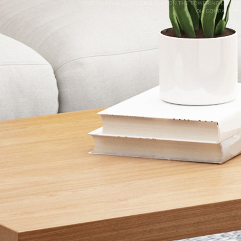 Mesa de cóctel de café rectangular nórdico mesa de café de trineo de madera