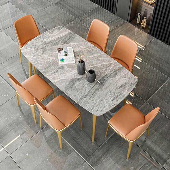 Nordic 1/2/5/7 Pieces Dining Set Sintered Stone Dining Table Set with Leather Chairs Clearhalo 'Dining Room Sets' 'Dining Tables & Seating' 'dining_room_set' 'furn' 'furn_dining_room_set' 'Furniture' 'furniture_dining_room_set' 'Kitchen & Dining Furniture' 'kitchen&dining_furn' 'kitchen' 1200x1200_4f44ba4e-66ad-4e04-b39a-c5d2cdd17972
