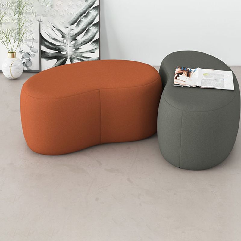 Modern Stain Resistant Standard Wedge Orange Leather Pouf for Home Decor Clearhalo 'furn' 'furn_ottomans_poufs' 'Furniture' 'Living Room Furniture' 'Ottomans & Poufs' 'ottomans_poufs' 1200x1200_4f457ce7-2996-4e90-a610-74f5df3f8d3d