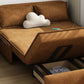Scandinavian Sofa Bed Storage Sleeper Sofa in Orange Upholstery Clearhalo 'furn' 'furn_futons' 'Furniture' 'Futons & Daybeds' 'Futons' 'Living Room Furniture' 1200x1200_4f45cbc7-6c19-45df-9b51-2bb9fbff6f9a