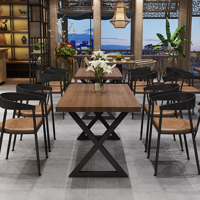 Industrial Solid Wood Dinner Room Kitchen Table Sled Base Table for Dining Room Clearhalo ' dining_table' 'Dining Tables & Seating' 'Dining Tables' 'furn' 'furn_dining_table' 'Furniture' 'furniture_dining_table' 'Kitchen & Dining Furniture' 'kitchen&dining_furn' 'kitchen' 'kitchen_dining_table' 1200x1200_4f47fb96-c4f0-4f91-8d0b-3f3dc925aa7a