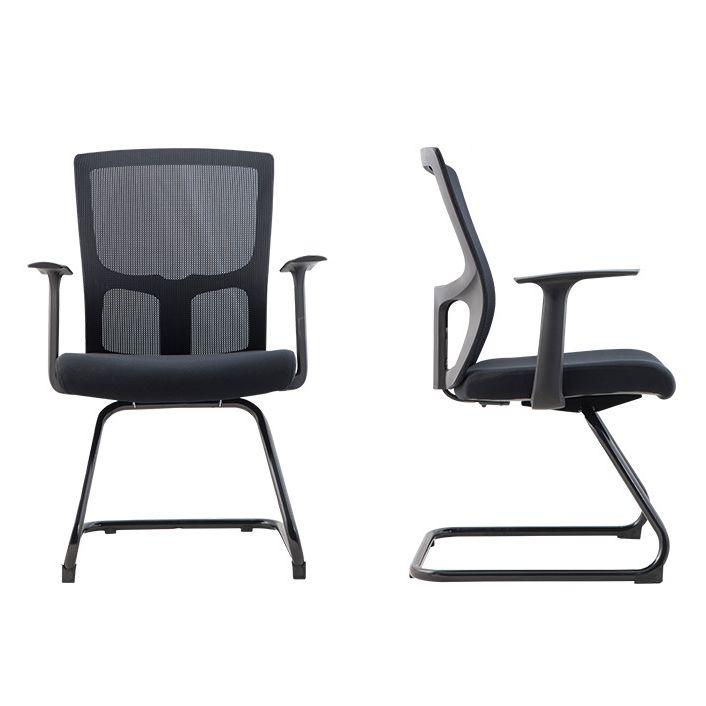 Modern Arms Included Chair Mid-Back Mesh Desk Chair in Black Clearhalo 'furn' 'furn_office_chair' 'Furniture' 'Office Chairs' 'Office Furniture' 'office_chair' 1200x1200_4f4d6529-a240-48e3-8dc3-9a83b03cbf87