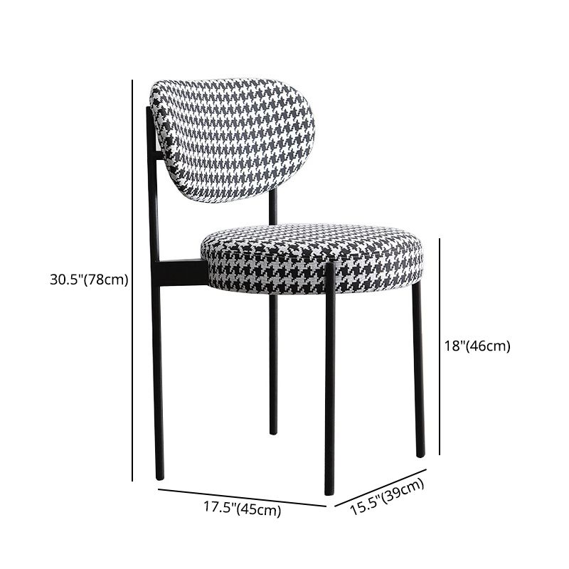 Glam Style Metal Side Chair Open Back Dining Armless Chair for Dining Room Clearhalo ' kitchen&dining_furn' 'Dining Chairs' 'Dining Tables & Seating' 'dining_chair' 'Furniture' 'furniture_dining_chair' 'Kitchen & Dining Furniture' 'kitchen' 1200x1200_4f4e5c37-afb1-4226-8d72-a2f80e3cb75b