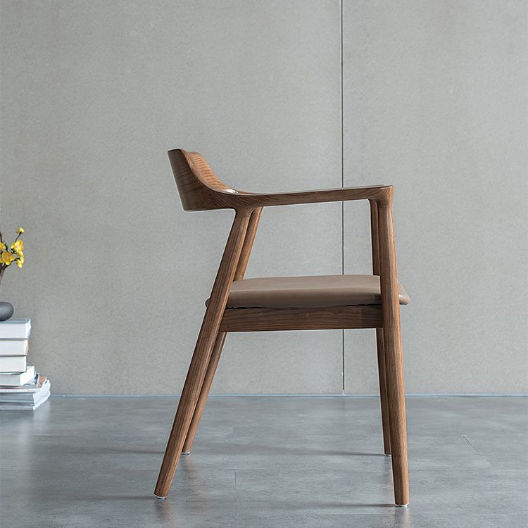 Traditional Wood Dining Arm Chair Faux Leather Dining Chairs for Home Use Clearhalo ' kitchen&dining_furn' 'Dining Chairs' 'Dining Tables & Seating' 'dining_chair' 'furn' 'furn_dining_chair' 'Furniture' 'furniture_dining_chair' 'Kitchen & Dining Furniture' 'kitchen' 1200x1200_4f4f6b20-a55a-4060-b0bd-1728958b0f39