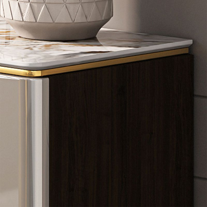 Tavolo la sideboard glam con cassetti in pietra e server di pranzo in legno ingegnerizzato