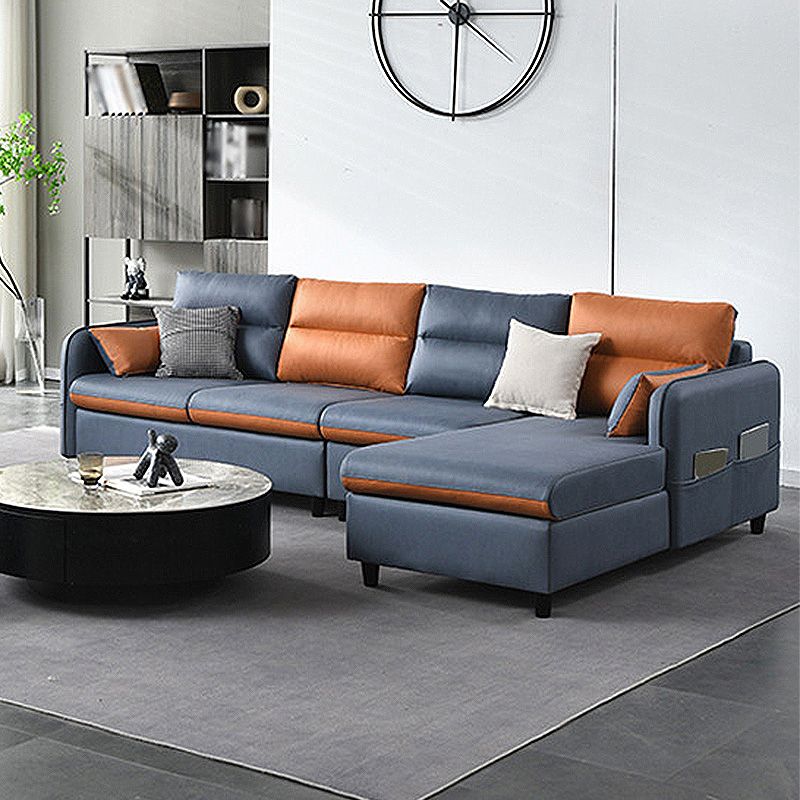 Modern Faux Leather Sectional Square Arm for Living Room with Storage Clearhalo 'furn' 'furn_sectionals' 'Furniture' 'furniture_sectionals' 'kitchen' 'kitchen_sectionals' 'Living Room Furniture' 'Sectionals' 1200x1200_4f5243ab-6ef4-4676-a5d5-5b4eaaff3a85