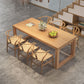 Dinettetafel in Simplicity-stijl Rechthoek massief houten eettafel in naturel