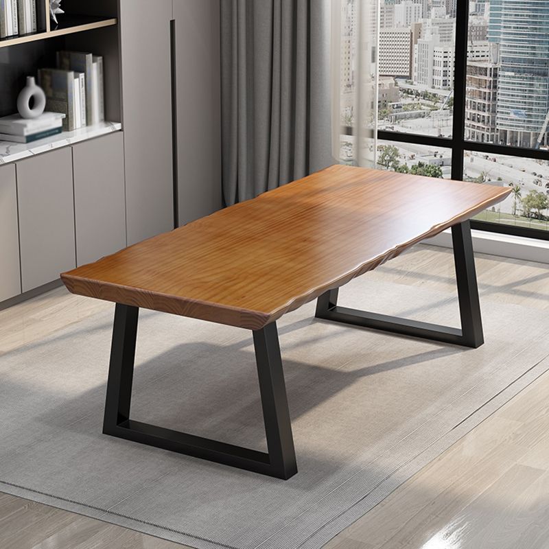 Home Office Study Table Modern Style Fixed Free Form Writing Desk Clearhalo 'furn' 'furn_office_desk' 'Furniture' 'furniture_office_desk' 'Office Desks' 'Office Furniture' 'office_desk' 1200x1200_4f555e23-145a-43a7-b134-c296e6a59ec7