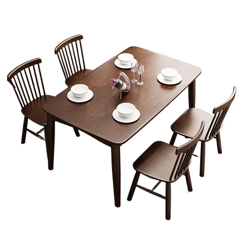 Rectangle Wood Dining Table Contemporary Dinner Table with 4 Legs Clearhalo 'Dining Tables & Seating' 'Dining Tables' 'dining_table' 'furn' 'furn_dining_table' 'Furniture' 'Kitchen & Dining Furniture' 1200x1200_4f563d70-7970-4f5a-b046-5248495bd703