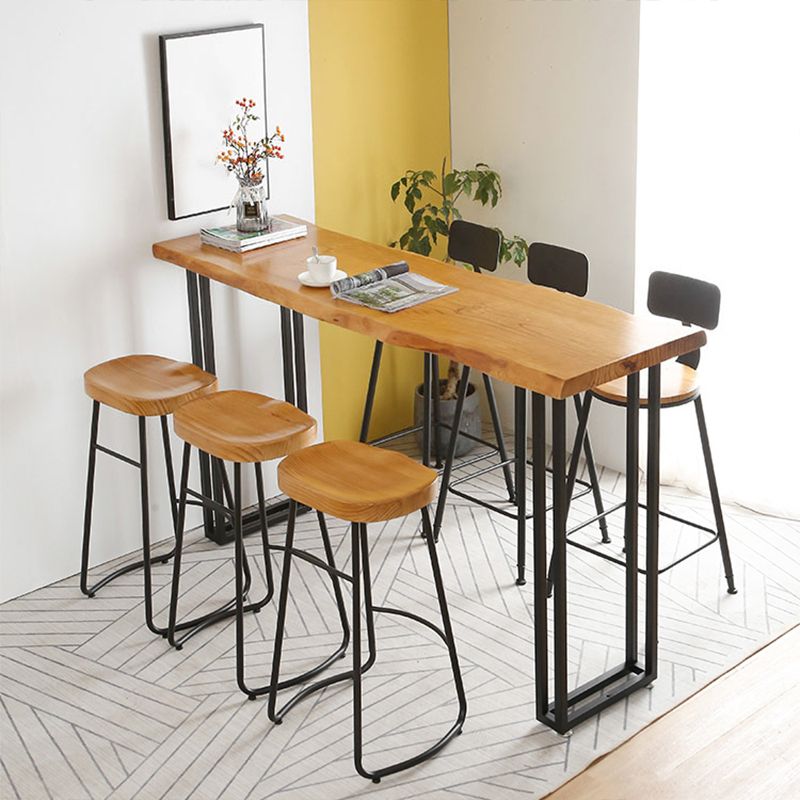 Modern 1/4/7 stuks Bar Tafel Set rechthoekige dennenhouttafel voor balkoncafé