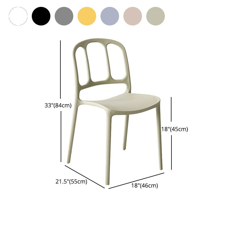 Scandinavian Armless Stacking Dining Chair Open Back Side Chair Clearhalo 'Dining Chairs' 'Dining Tables & Seating' 'dining_chair' 'furn' 'furn_dining_chair' 'Furniture' 'furniture_dining_chair' 'Kitchen & Dining Furniture' 1200x1200_4f56e075-3d48-4e13-8b5e-8df744603577