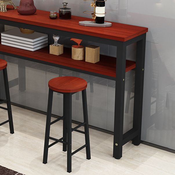 Contemporary Style Wood Rectangle Pub Bar Table for Living Room Clearhalo 'Bar Furniture' 'Bar Tables' 'bar_tables' 'furn' 'furn_bar_tables' 'Furniture' 'Kitchen & Dining Furniture' 1200x1200_4f57962c-3b7c-4b40-b972-953fbc56a80a