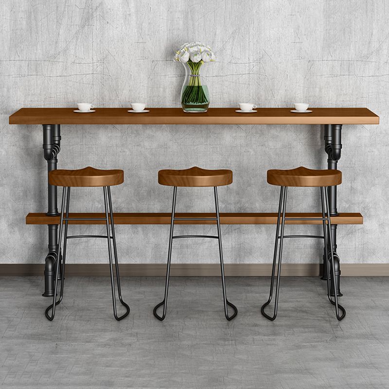 1/4/7 Pieces Modern Rectangular Pub Table Set Wooden Counter Table with Backless Stools Clearhalo 'Bar Furniture' 'furn' 'furn_home_bar_bar_sets' 'Furniture' 'Home Bars & Bar Sets' 'home_bar_bar_sets' 'Kitchen & Dining Furniture' 1200x1200_4f57f5ab-343f-4923-a81a-413d7d7135c0