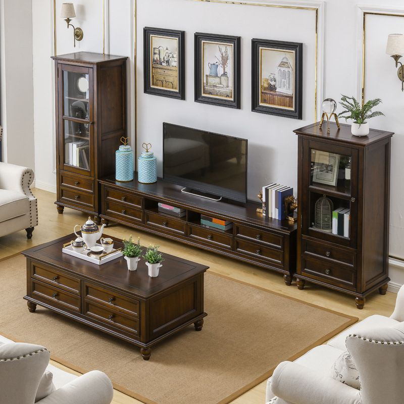 Traditional TV Media Console Solid Wood TV Console with 6 Drawers Clearhalo 'furn' 'furn_tv_stands_entertainment_centers' 'Furniture' 'Living Room Furniture' 'TV Stands & Entertainment Centers' 'TV Stands & Media Storage Furniture' 'tv_stands_entertainment_centers' 1200x1200_4f58d0bb-04c7-4065-af60-88c9bce9b0db
