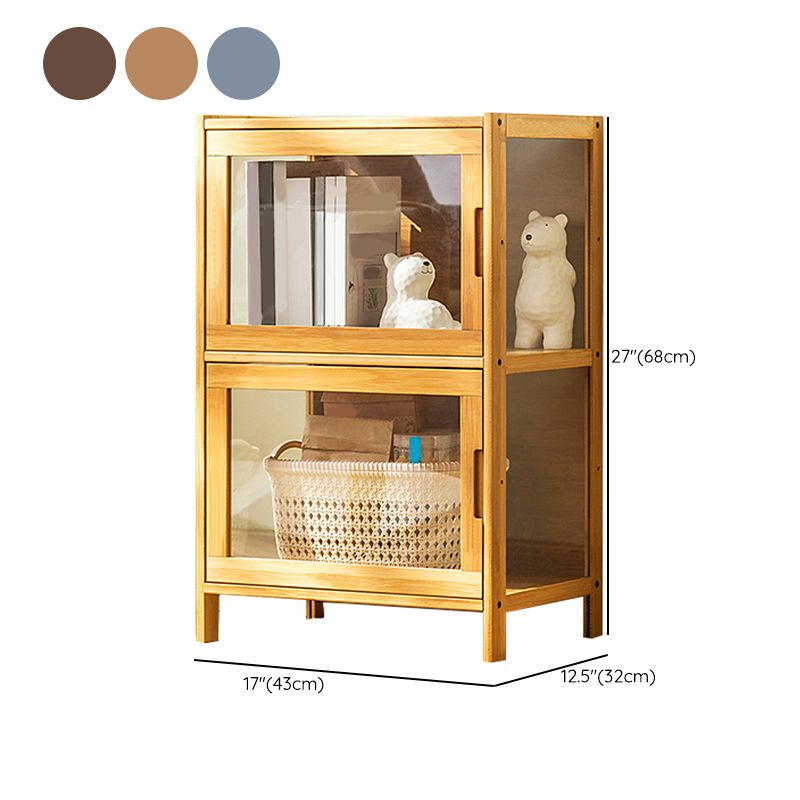 Contemporary Rectangle Accent Cabinet, Brown/Natural/Grey Cabinet with Doors Clearhalo 'Cabinets & Chests' 'cabinets_chests' 'furn' 'furn_cabinets_chests' 'Furniture' 'Living Room Furniture' 1200x1200_4f59aab4-df93-45ff-8ee6-8e3e51d0133e