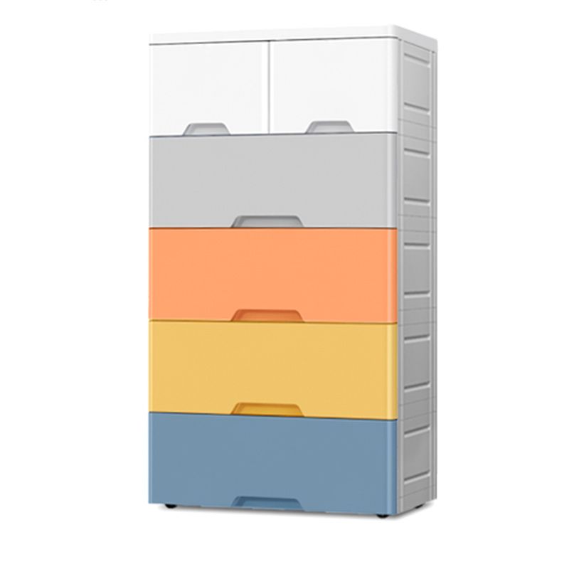 Gabinete casero de plástico de armario de estilo moderno con cajones