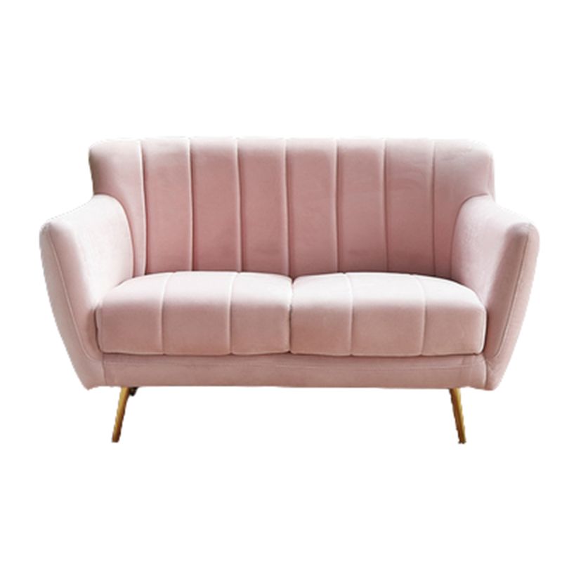 Modern Tight Back Couch Standard Velvet Tuxedo Arm Sofa in Green/Teal/Pink Clearhalo 'furn' 'furn_sofas' 'Furniture' 'furniture_sofas' 'kitchen' 'kitchen_sofas' 'Living Room Furniture' 'Sofa' 'sofas' 1200x1200_4f5bafe3-8c36-4a5c-a7c7-32c33f50120b