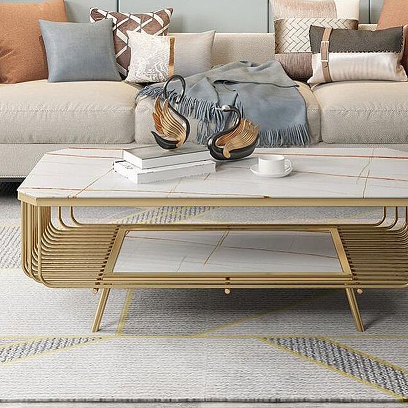 Glam Slate Coffee Table Rectangle Coffee or End Table with Shelf Clearhalo 'Coffee & Accent Tables' 'Coffee Tables' 'coffee_tables' 'furn' 'furn_coffee_tables' 'Furniture' 'Living Room Furniture' 1200x1200_4f5ca8c6-e0dc-4eb3-a934-1ca4fe4a261b