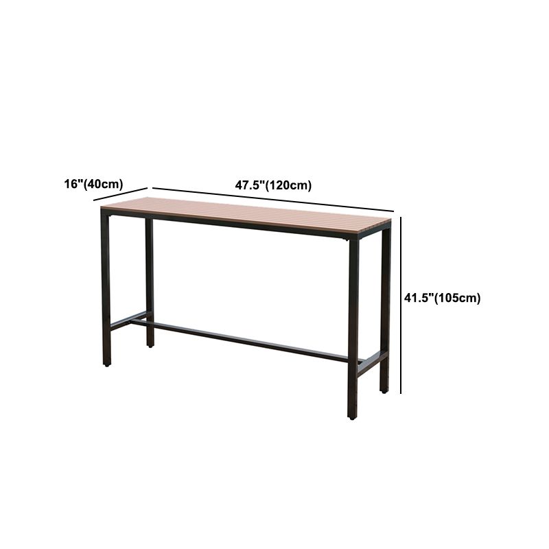 Industrial Rectangle Artificial Wood Bar Table Set 1/5 Pieces Counter Table with Stools
