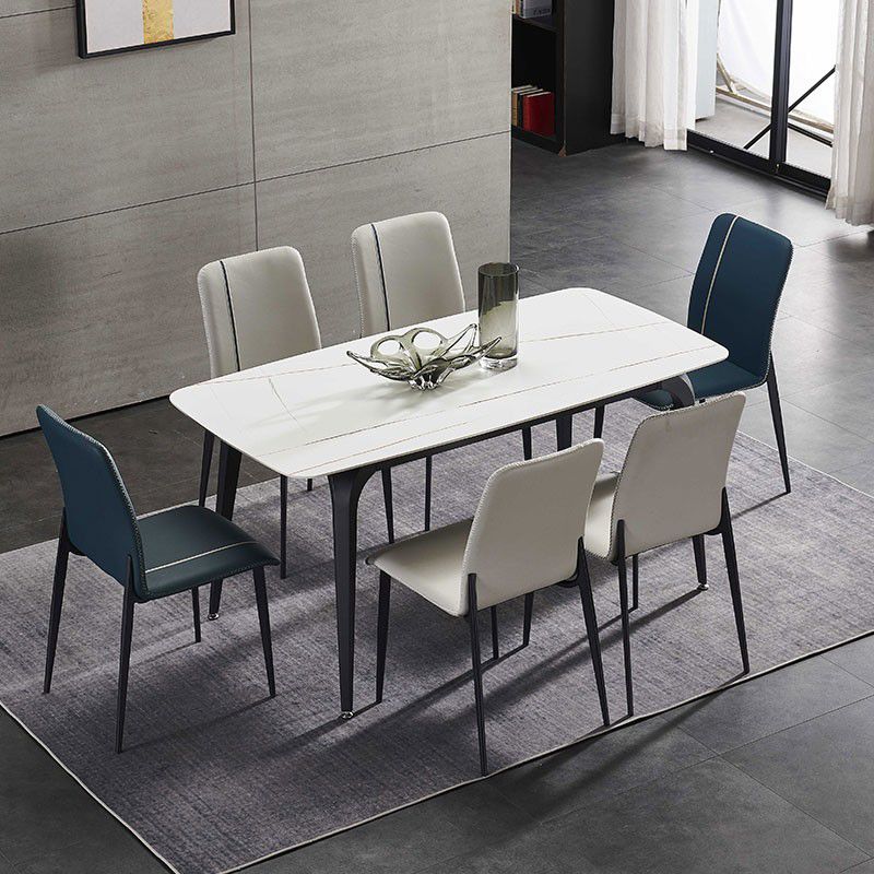 Metaal moderne indoor-outdoor zijstoelen Parsons eetkamerstoel