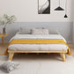 Natural Upholstered Wooden Bed Frame Nordic 13.39" H Platform Bed