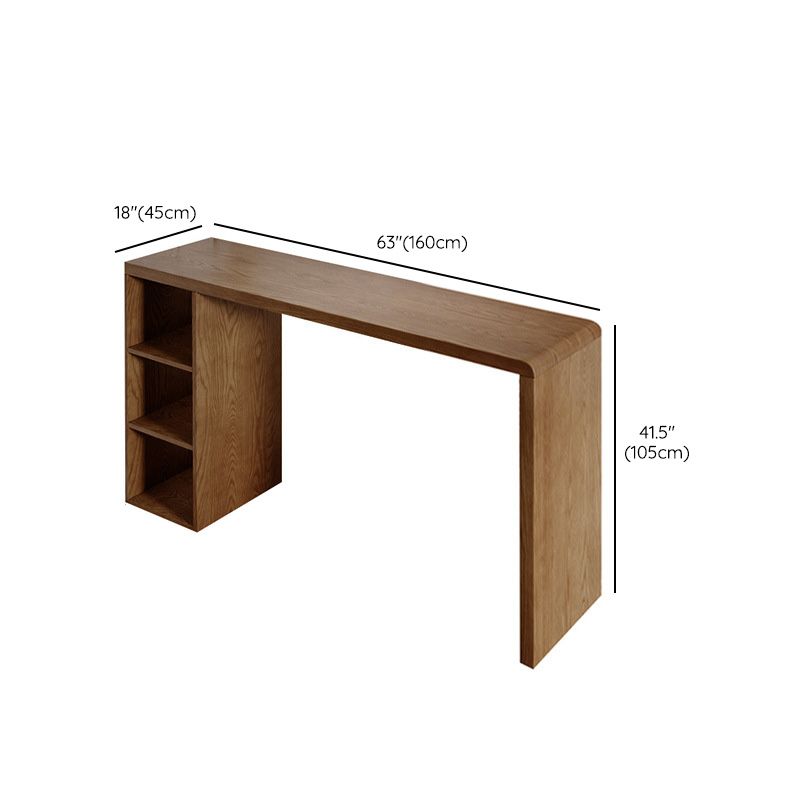 Modern Style Bar Table Pine Solid Wood Double pedestal Bar Dining Table with Storage Clearhalo 'Bar Furniture' 'Bar Tables' 'bar_tables' 'furn' 'furn_bar_tables' 'Furniture' 'Kitchen & Dining Furniture' 1200x1200_4f5f0aeb-c9a3-458b-b83c-000ccf75cac1