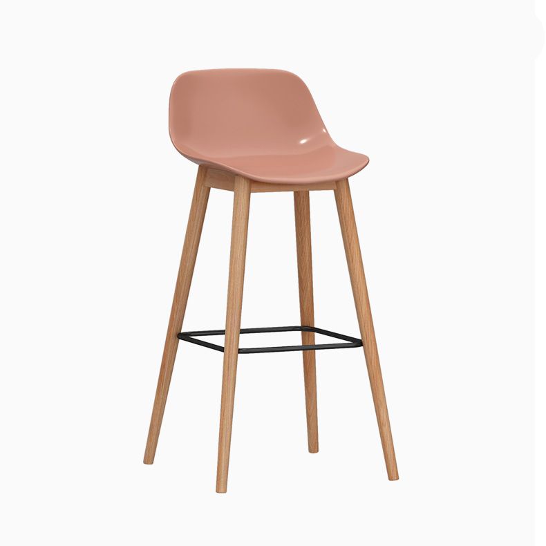 Modern Armless Backrest Counter Stool Wood Cashier Bar Stool with Plastic Seat Clearhalo 'Bar Furniture' 'Bar Stools' 'bar_stools' 'furn' 'furn_bar_stools' 'furniture_bar_stools' 'Kitchen & Dining Furniture' 'kitchen&dining_furn' 'kitchen' 'kitchen_furn' Furniture' 1200x1200_4f61622a-b8e2-4c66-9c56-ed02f498817a