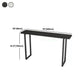 Industrial Indoor Rectangle Counter Wine Table Stone and Metal Bar/Dinette Table