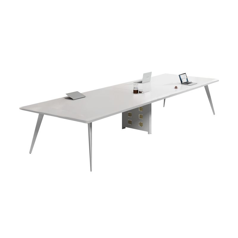 White Manufactured Wood Rectangular Desk Modern Cable Management Office Desk Clearhalo 'furn' 'furn_office_desk' 'Furniture' 'Office Desks' 'Office Furniture' 'office_desk' 1200x1200_4f6247c2-8270-443b-bb22-b24aa719c291