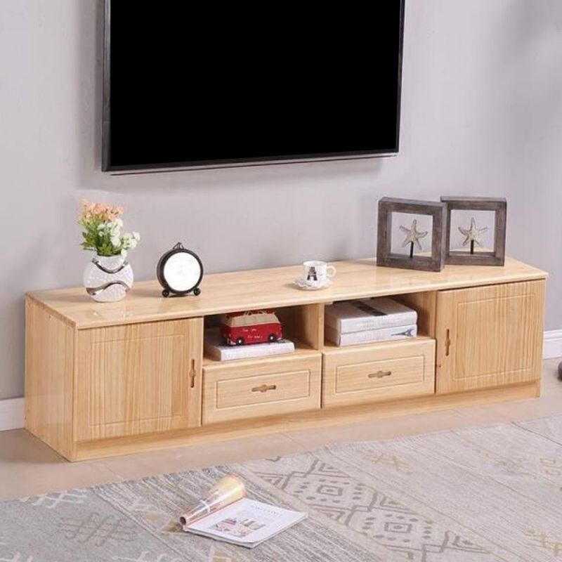 Scandinavian Pine Wood TV Media Stand Natural Wood Media Console with Drawers Clearhalo 'furn' 'furn_tv_stands_entertainment_centers' 'Furniture' 'Living Room Furniture' 'TV Stands & Entertainment Centers' 'TV Stands & Media Storage Furniture' 'tv_stands_entertainment_centers' 1200x1200_4f62d139-4bf7-4934-bac3-8be5bbeb6505