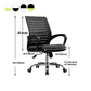 Contemporary Arm Chair Green Fixed Arms Nylon Mid Back Home Office Chair
