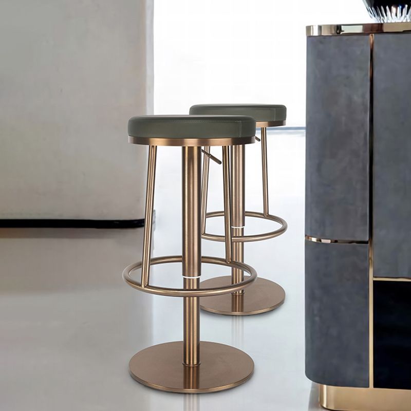 Glam Style Bar Stool Leather Backless Counter Stool for Bristol