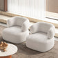 Curved Wool Sofa White Contemporary Sloped Armed Sofa - 33.46" D Clearhalo 'furn' 'furn_sofas' 'Furniture' 'Living Room Furniture' 'Sofa' 'sofas' 1200x1200_4f6474cf-28ee-4b8a-9b46-08375eb305ff