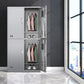 Chrome Steel Cabinet for Bathroom Modern Indoor Storage Cabinet with Hinged Doors Clearhalo 'Armoires & Wardrobes' 'armoires_wardrobes' 'Bedroom Furniture' 'furn' 'furn_armoires_wardrobes' 'Furniture' 1200x1200_4f652067-9ccb-4672-8495-aa64e9c1f4c0