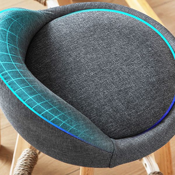 Scandinavia Style Bar-stool Wooden Legs Round Seat with Low Back Barstool Clearhalo 'Bar Furniture' 'Bar Stools' 'bar_stools' 'furn' 'furn_bar_stools' 'furniture_bar_stools' 'Kitchen & Dining Furniture' 'kitchen&dining_furn' 'kitchen' 'kitchen_furn' Furniture' 1200x1200_4f65c310-8b0b-4f8a-bdc1-9aacfe4330fe