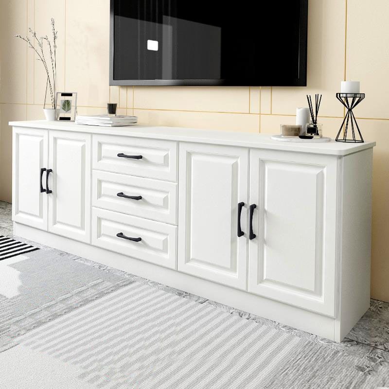 Scandinavisch witte tv-console woonkamer tv-meubel met lades en kasten