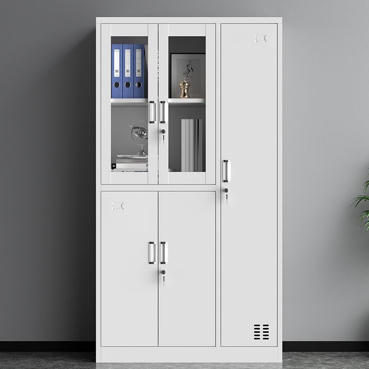 Traditional Cabinet Steel Locking Drawers and Storage Shelves Filing Cabinet Clearhalo 'Filing Cabinets' 'filling_cabinets' 'furn' 'furn_filling_cabinets' 'Furniture' 'Office Furniture' 1200x1200_4f6673b4-4899-417c-b669-a7388654e381