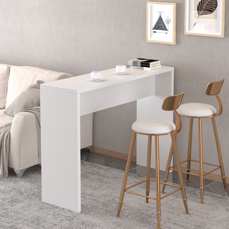 Contemporary Rectangle Double Pedestal Bar Table for Kitchen Dining Room Clearhalo 'Bar Furniture' 'Bar Tables' 'bar_tables' 'furn' 'furn_bar_tables' 'Furniture' 'Kitchen & Dining Furniture' 1200x1200_4f668833-45d9-473d-a471-084cdb2458af