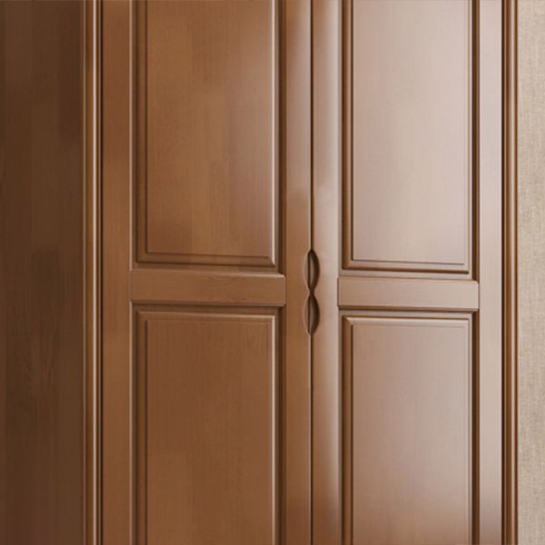 Rubberwood araRoire met kledingstaaf Traditionele opbergkast met laden