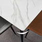 Stone Top Dining Table Traditional Luxury Table with 4 Black Legs Clearhalo 'Dining Tables & Seating' 'Dining Tables' 'dining_table' 'furn' 'furn_dining_table' 'Furniture' 'furniture_dining_table' 'Kitchen & Dining Furniture' 'kitchen' 'kitchen_dining_table' 1200x1200_4f6937dd-c6d2-45c4-99b4-f82257734ebb