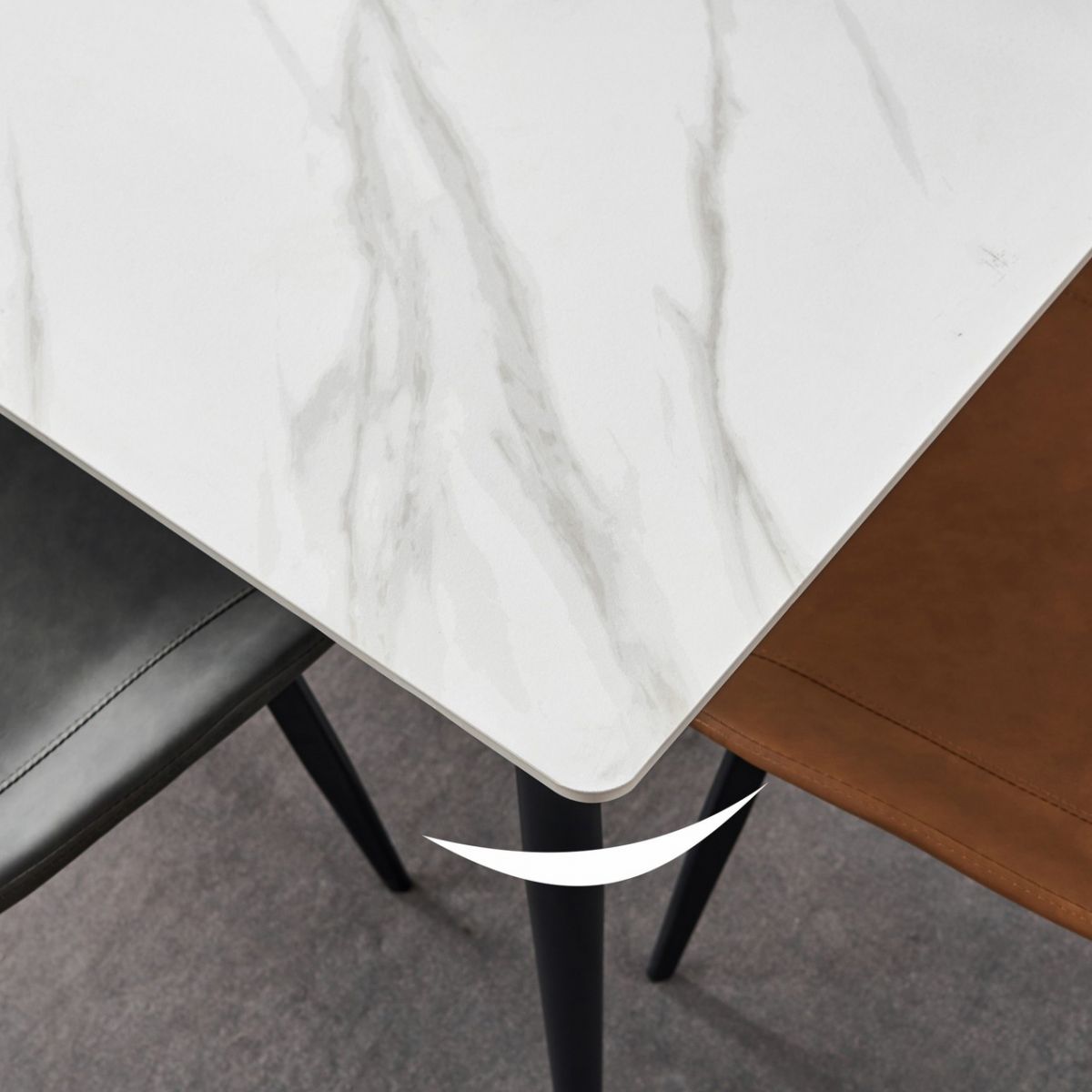 Stone Top Dining Table Traditional Luxury Table with 4 Black Legs Clearhalo 'Dining Tables & Seating' 'Dining Tables' 'dining_table' 'furn' 'furn_dining_table' 'Furniture' 'furniture_dining_table' 'Kitchen & Dining Furniture' 'kitchen' 'kitchen_dining_table' 1200x1200_4f6937dd-c6d2-45c4-99b4-f82257734ebb