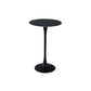 Modern Round Pub Table Fixed Pedestal Bar Height Cocktail Table