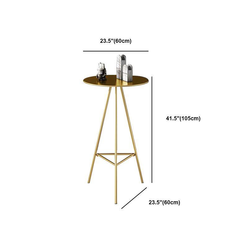 Industrial Round Bar Table Set 1/2/3/4 Pieces Gold Iron Bistro Set with Footrest Clearhalo 'Bar Furniture' 'furn' 'furn_home_bar_bar_sets' 'Furniture' 'Home Bars & Bar Sets' 'home_bar_bar_sets' 'Kitchen & Dining Furniture' 1200x1200_4f6cb844-1308-4cae-adb9-b189dbcf3bb7