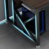 29.53 "H Moderne Office Desk Antique Finish Writing Desk met metalen benen