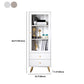 Modern Wooden Bookcase Standard Closed Back White/Champagne Bookshelf for Home Office